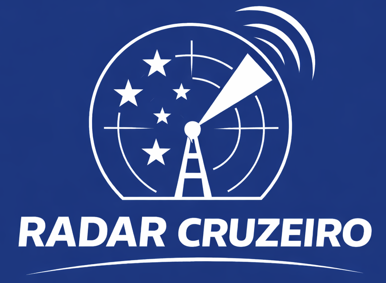 radar cruzeiro logo design azul